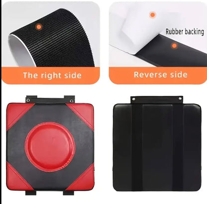 Sac de boxe, mural rouge et noir ￼